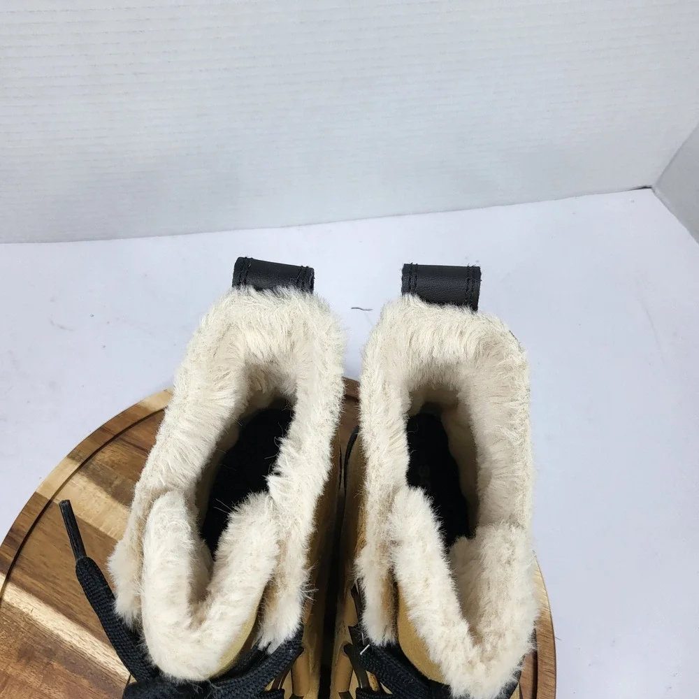 Sorel Tivoli IV Boots Womens 6.5 Tan Black NL3425-373 Waterproof Faux Fur